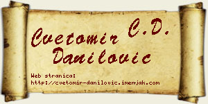 Cvetomir Danilović vizit kartica